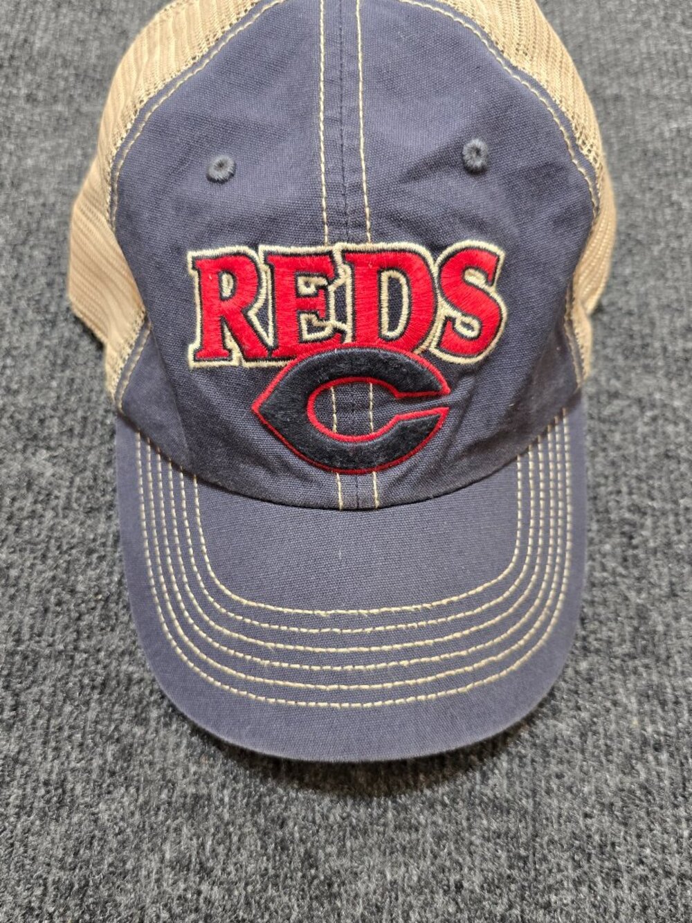 Cincinnati Reds Cooperstown Collection Trucker Hat Mesh Back OSFA – American Nee
